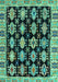 Abstract Turquoise Modern Rug, abs4635turq