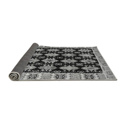 Sideview of Abstract Gray Modern Rug, abs4635gry