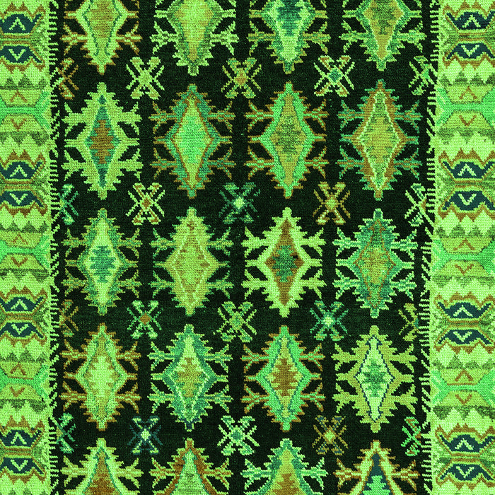 Machine Washable Abstract Green Modern Area Rugs, wshabs4635grn