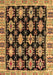 Machine Washable Abstract Brown Modern Rug, wshabs4635brn