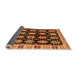 Sideview of Abstract Orange Modern Rug, abs4635org