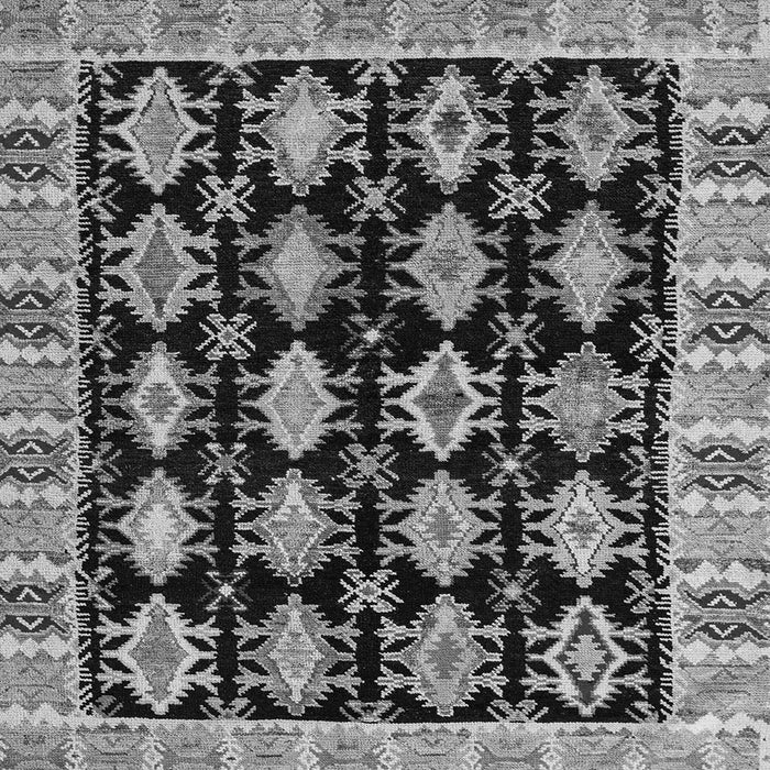 Square Abstract Gray Modern Rug, abs4635gry