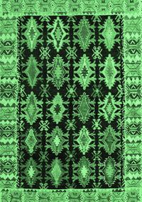 Abstract Emerald Green Modern Rug, abs4636emgrn