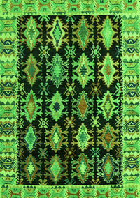 Abstract Green Modern Rug, abs4636grn