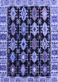 Abstract Blue Modern Rug, abs4636blu