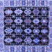 Square Abstract Blue Modern Rug, abs4636blu