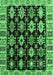 Machine Washable Abstract Emerald Green Modern Area Rugs, wshabs4636emgrn