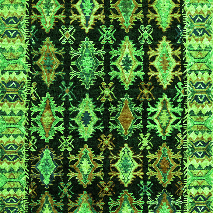 Machine Washable Abstract Green Modern Area Rugs, wshabs4636grn