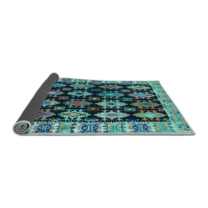 Sideview of Abstract Light Blue Modern Rug, abs4636lblu