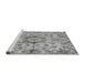 Sideview of Machine Washable Abstract Gray Modern Rug, wshabs4637gry