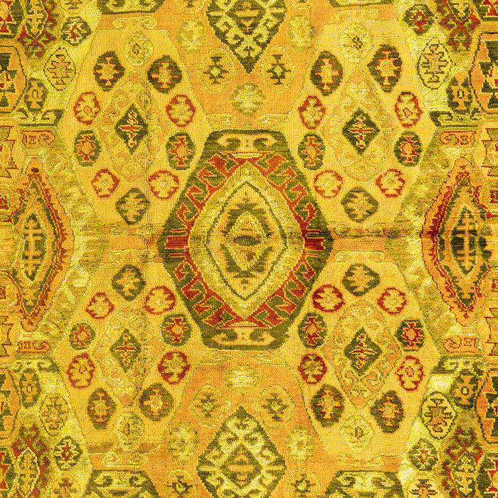 Abstract Yellow Modern Rug, abs4637yw