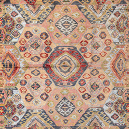 Square Machine Washable Abstract Brown Sugar Brown Rug, wshabs4637