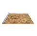 Sideview of Machine Washable Abstract Brown Modern Rug, wshabs4637brn