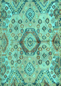 Abstract Turquoise Modern Rug, abs4637turq