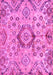 Machine Washable Abstract Pink Modern Rug, wshabs4637pnk