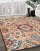 Abstract Brown Modern Rug in Family Room, abs4637