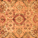 Square Abstract Orange Modern Rug, abs4637org