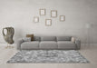 Machine Washable Abstract Gray Modern Rug in a Living Room,, wshabs4637gry