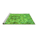 Sideview of Machine Washable Abstract Green Modern Area Rugs, wshabs4637grn