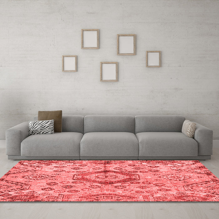 Modern Red Washable Rugs