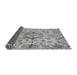 Sideview of Abstract Gray Modern Rug, abs4637gry