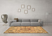 Machine Washable Abstract Brown Modern Rug in a Living Room,, wshabs4637brn