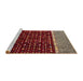 Sideview of Machine Washable Abstract Orange Brown Rug, wshabs4638