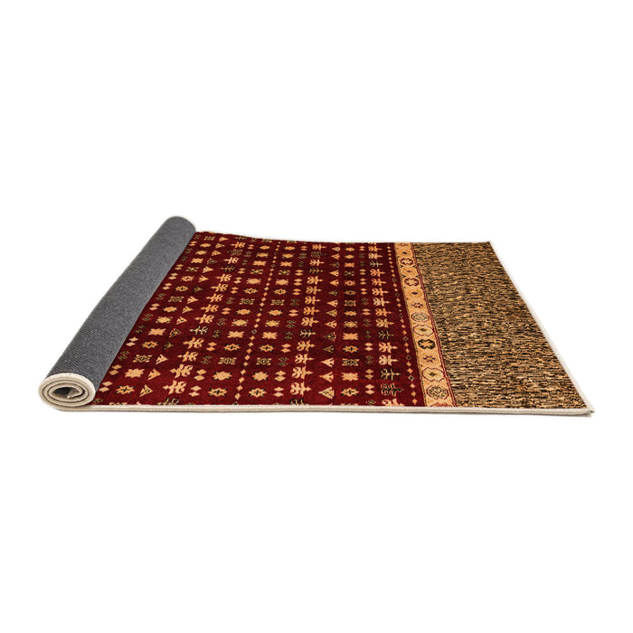 Sideview of Abstract Orange Modern Rug, abs4638org