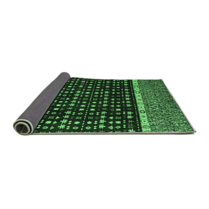 Sideview of Abstract Emerald Green Modern Rug, abs4638emgrn