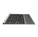 Sideview of Machine Washable Abstract Gray Modern Rug, wshabs4638gry