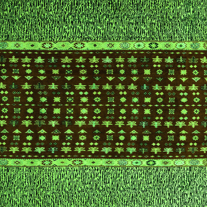 Square Machine Washable Abstract Green Modern Area Rugs, wshabs4638grn