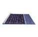 Sideview of Machine Washable Abstract Blue Modern Rug, wshabs4638blu