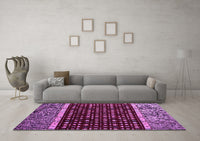 Machine Washable Abstract Purple Modern Rug, wshabs4638pur