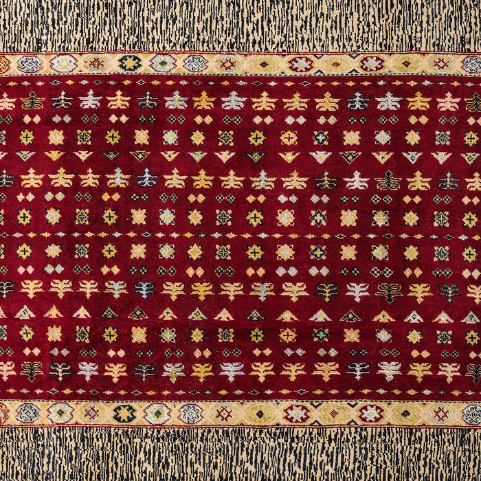 Abstract Orange Brown Modern Rug, abs4638