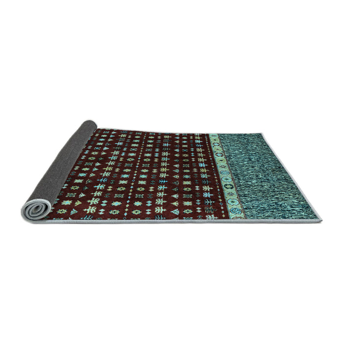 Sideview of Abstract Light Blue Modern Rug, abs4638lblu