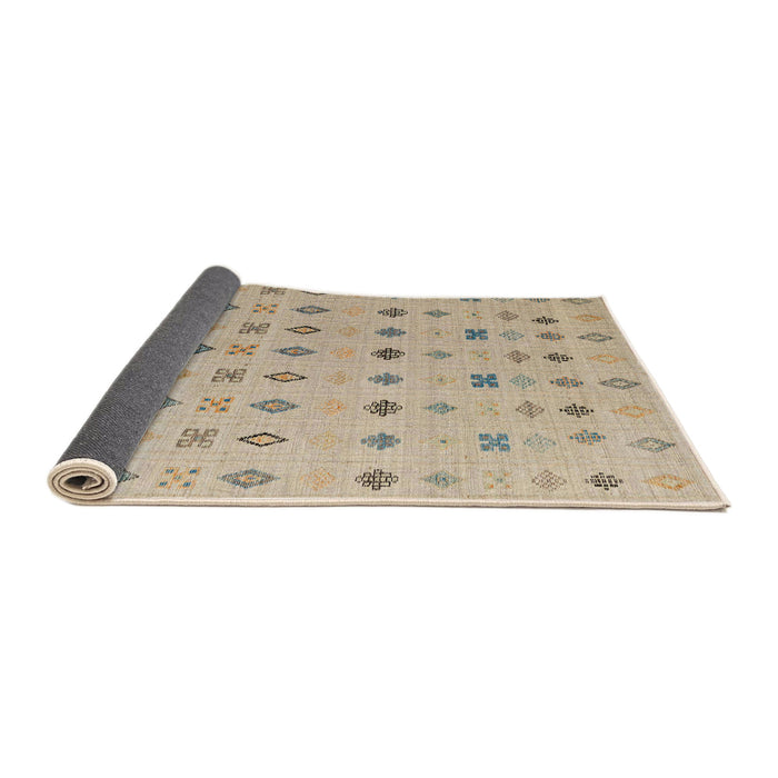 Sideview of Abstract Brown Solid Rug, abs4639