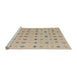 Sideview of Machine Washable Abstract Brown Rug, wshabs4639