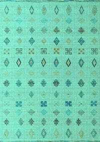 Solid Turquoise Modern Rug, abs4639turq