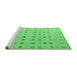 Sideview of Machine Washable Solid Emerald Green Modern Area Rugs, wshabs4639emgrn