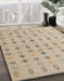 Abstract Brown Solid Rug in Family Room, abs4639