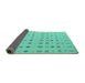 Sideview of Solid Turquoise Modern Rug, abs4639turq