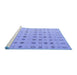 Sideview of Machine Washable Solid Blue Modern Rug, wshabs4639blu