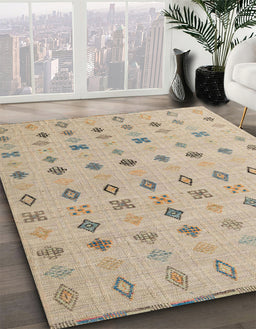 Machine Washable Abstract Brown Rug in a Family Room, wshabs4639