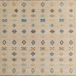 Square Machine Washable Abstract Brown Rug, wshabs4639