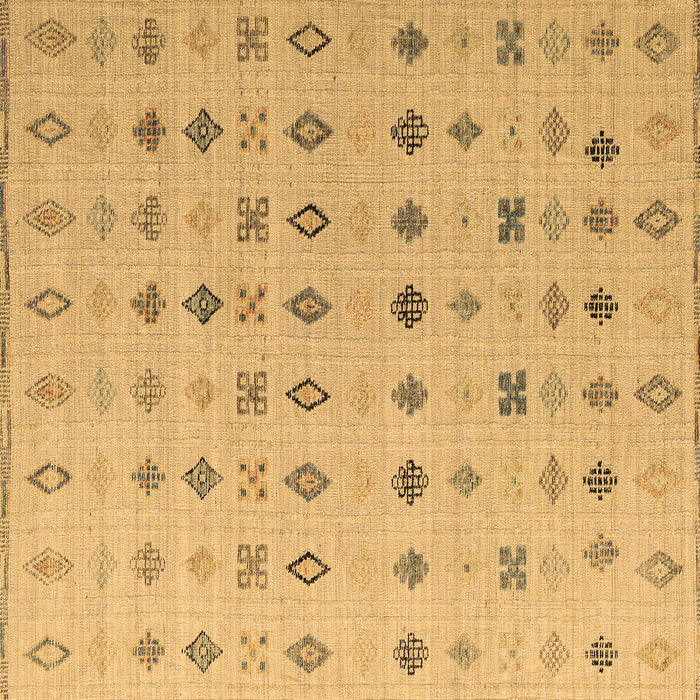 Square Machine Washable Solid Brown Modern Rug, wshabs4639brn