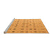 Sideview of Machine Washable Solid Orange Modern Area Rugs, wshabs4639org