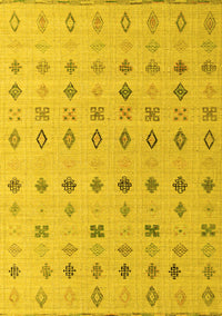 Solid Yellow Modern Rug, abs4639yw