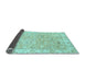 Sideview of Abstract Light Blue Modern Rug, abs463lblu