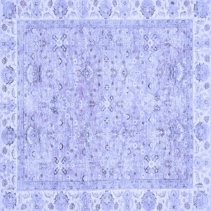 Square Abstract Blue Modern Rug, abs463blu