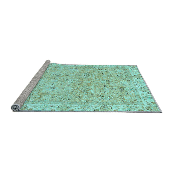 Sideview of Machine Washable Abstract Light Blue Modern Rug, wshabs463lblu
